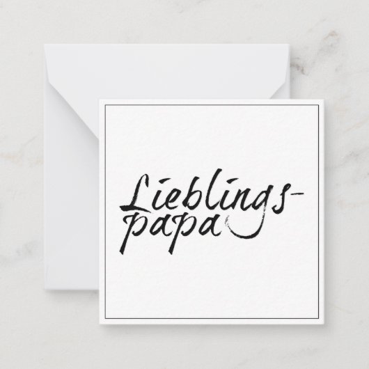 Lieblingspapa – シュワルツァーシュリフツグ00001 ノートカード (正面)