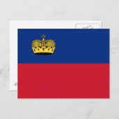 Liechtenstein Flag ポストカード (正面/裏面)
