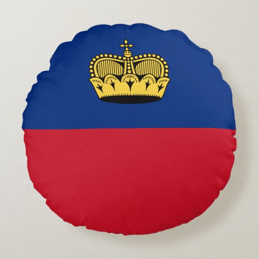 Liechtenstein Flag ラウンドクッション (正面)