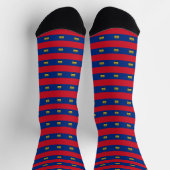 Liechtenstein Socks, patriotic Flag fashion ソックス (上部)