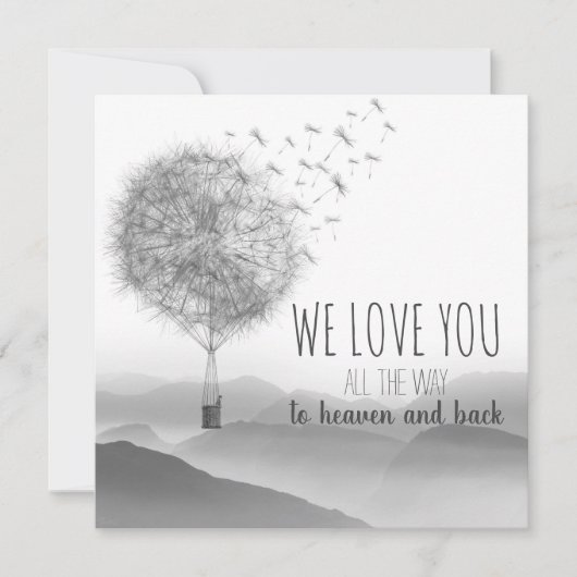 Lief condoleance kaartje met paardebloemen | カード (正面)