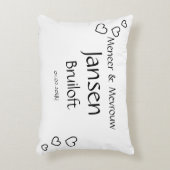 Liefdevol Trouwcadeau – Kussen met Naam en Datum - アクセントクッション (正面(垂直))