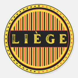 Liège City Pride Emblem – Belgian Identity ラウンドシール