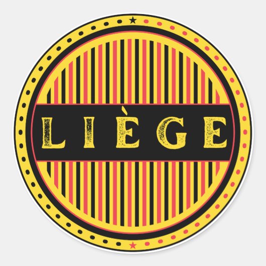 Liège City Pride Emblem – Belgian Identity ラウンドシール (正面)