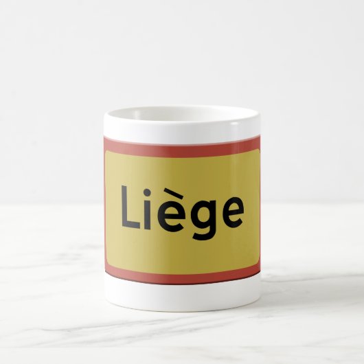 Liège road sign コーヒーマグカップ (中央)