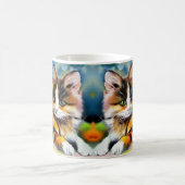 Liegende Katze, Aquarell -  コーヒーマグカップ (中央)