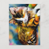 Liegende Katze, Aquarell -  ポストカード (正面)
