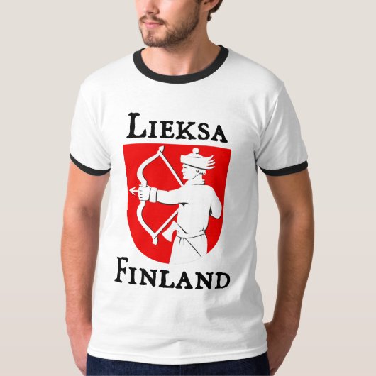 Lieksa、フィンランド(Suomi) Tシャツ (正面)