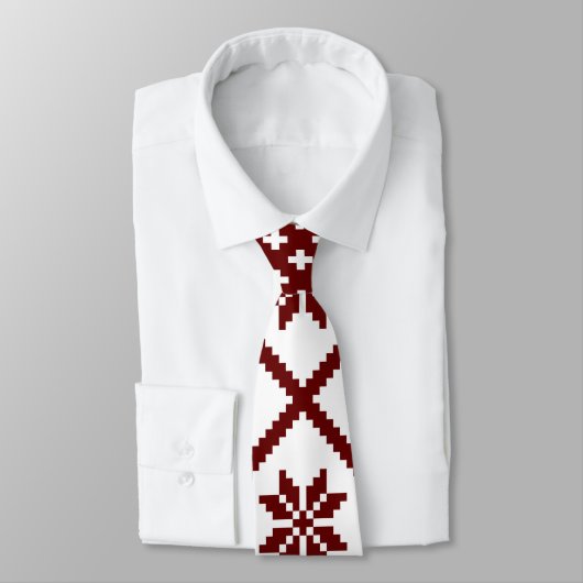 Lielvardeベルトのモチーフのシンボル北星形 ネクタイ (タイ)