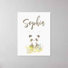 Lienzo Baby Shower Panda キャンバスプリント