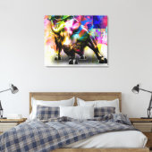 Lienzo con Imagen de Toro en Estilo Arte Callejero キャンバスプリント (インサイチュ (寝室))