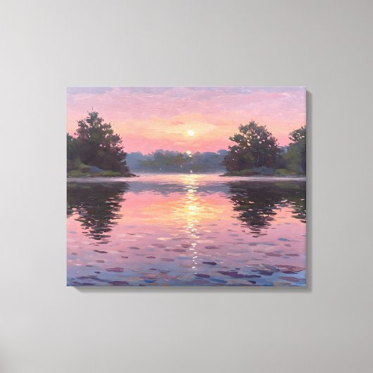 Lienzo Lake During Dusk キャンバスプリント (正面)