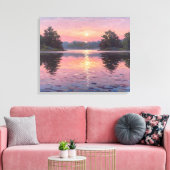Lienzo Lake During Dusk キャンバスプリント (インサイチュ (リビング))