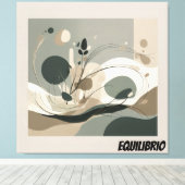 Lienzo Minimal Equilibrio y Naturaleza キャンバスプリント (インサイチュ (ウッドフロア))