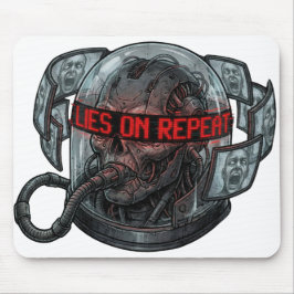 Lies On Repeat - ディストピアプロパガンダ洗脳 マウスパッド
