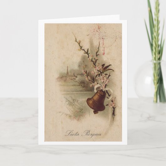 Lieta Pasqua! ヴィンテージのイタリア人のイースターカード シーズンカード (正面)