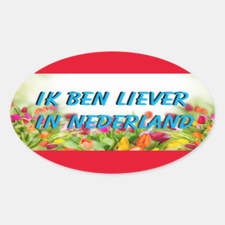 Liever in Nederland Sticker 楕円形シール