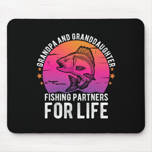 Lifのグランドパと孫娘魚釣りパートナー マウスパッド (正面)