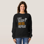 Lif用食べディーゼル燃料のMensスリープDieselリピート スウェットシャツ (正面フル)