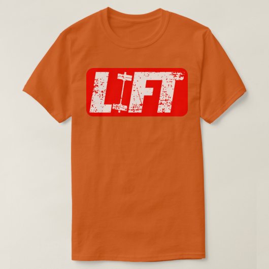 LIF重量挙げジムフィットネス雨バーベル Tシャツ (デザイン正面)