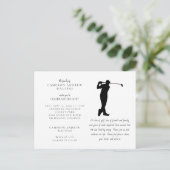 LIfeのホワイトゴルフお祝い ポストカード (スタンド正面)