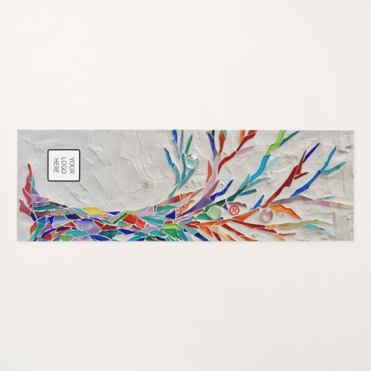 Lifeのロゴツリーを追加する ヨガマット (正面(横))