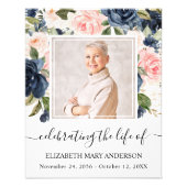 Life 祝 Photo Navy Pinkフローラメモリアル フォトプリント (正面)