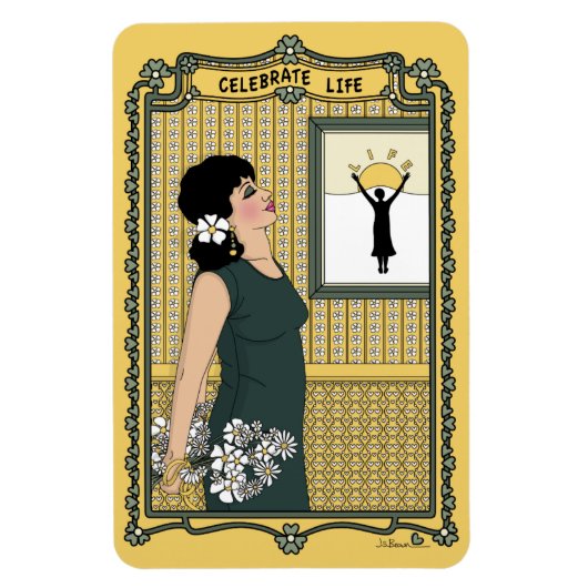 Life_祝C_4x6冷蔵庫磁石 マグネット (縦)