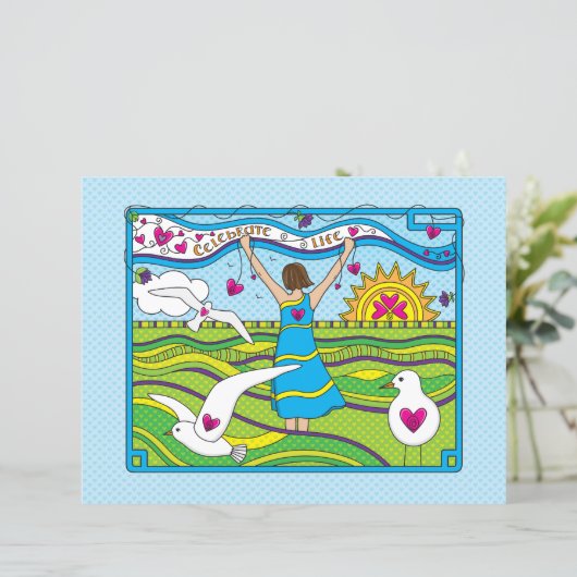 Life_祝Flat紙シート11"x8.5" (スタンド正面)