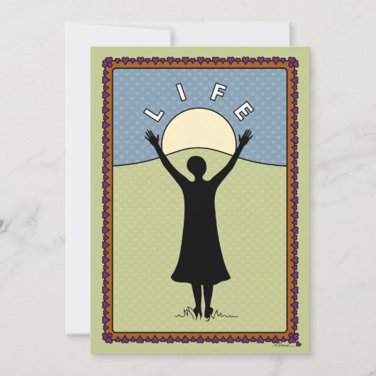 Life_A_祝Flatカード5"x7" 案内状 (正面)