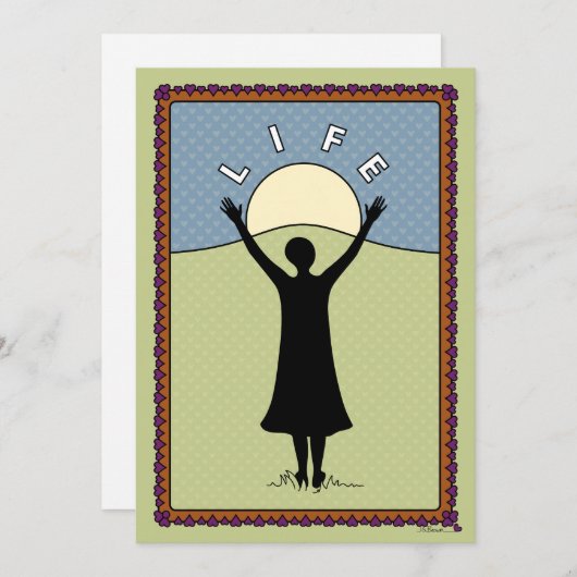 Life_A_祝Flatカード5"x7" 案内状 (正面/裏面)