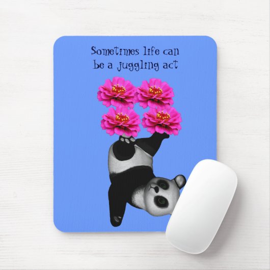 Life A Juggling Act Panda Inspirational Mousepad マウスパッド (マウス)
