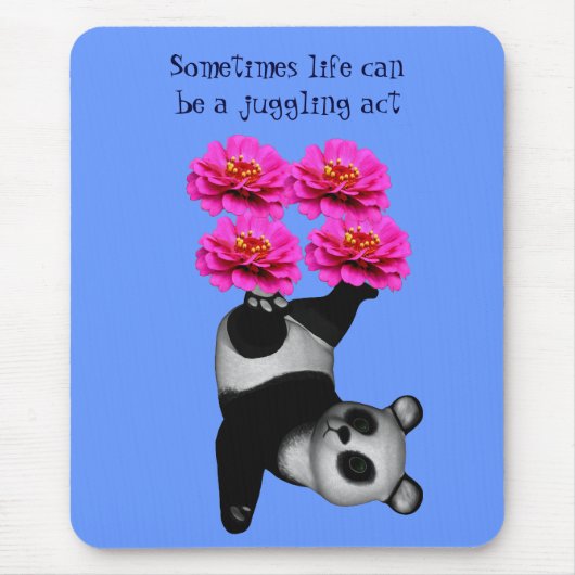 Life A Juggling Act Panda Inspirational Mousepad マウスパッド (正面)
