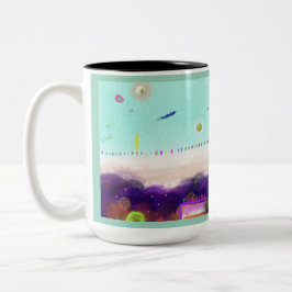 Life Aboard Another Planet Mug ツートーンマグカップ