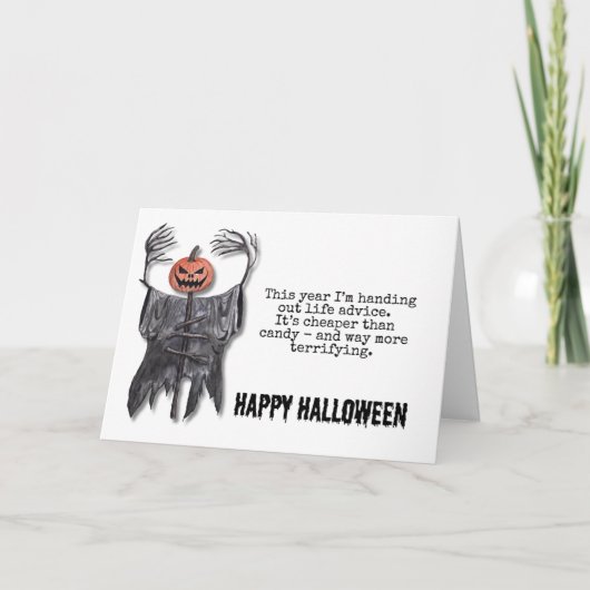 Life Advice Halloween Scarecrow カード (正面)