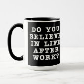 Life After Work on Black マグカップ (左)