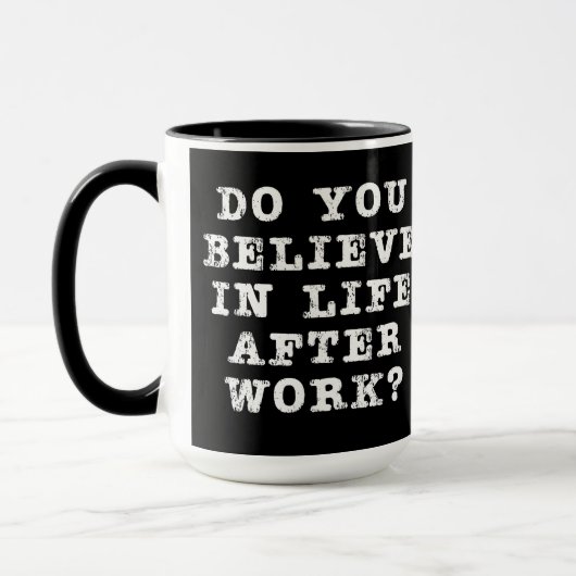 Life After Work on Black マグカップ (左)