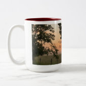 Life and Living Motivational Saying ツートーンマグカップ (左)