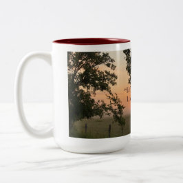 Life and Living Motivational Saying ツートーンマグカップ