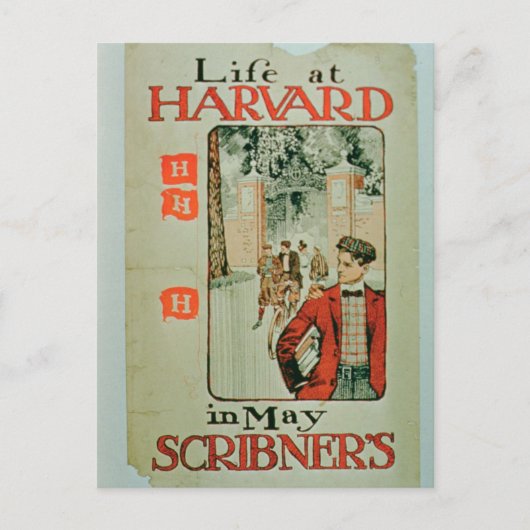 『Life at Harvard』、ポスタ広告ーのMay編集 ポストカード (正面)