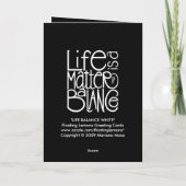 Life Balanceホワイトカード カード (裏面)