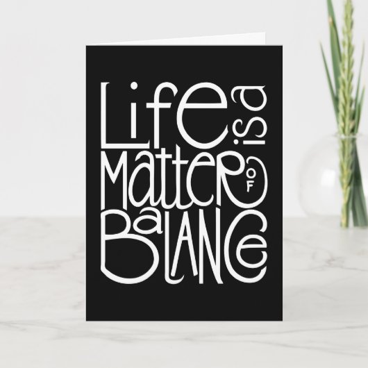 Life Balanceホワイトカード カード (正面)