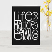 Life Balanceホワイトカード カード (黄色い花)