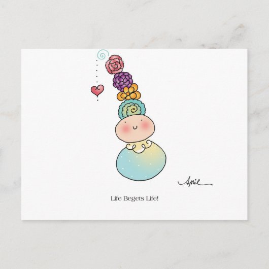 LIFE BEGETS LIFEポストカード（April McCallumより） ポストカード (正面)
