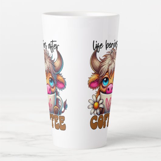 Life Begins After Coffee  カフェラテマグ (正面)