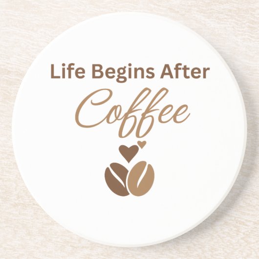 Life Begins After Coffee, コーヒーのある朝 コースター (正面)