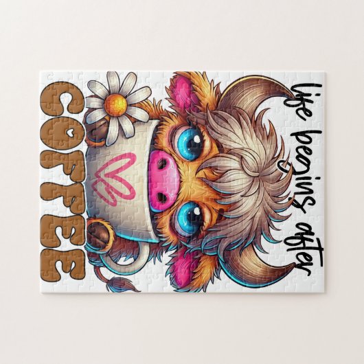 Life Begins After Coffee  ジグソーパズル (横)