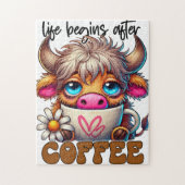 Life Begins After Coffee  ジグソーパズル (縦)
