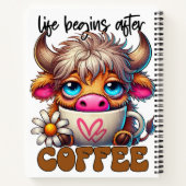 Life Begins After Coffee  ノートブック (裏面)