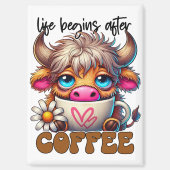 Life Begins After Coffee マグネット (正面)
